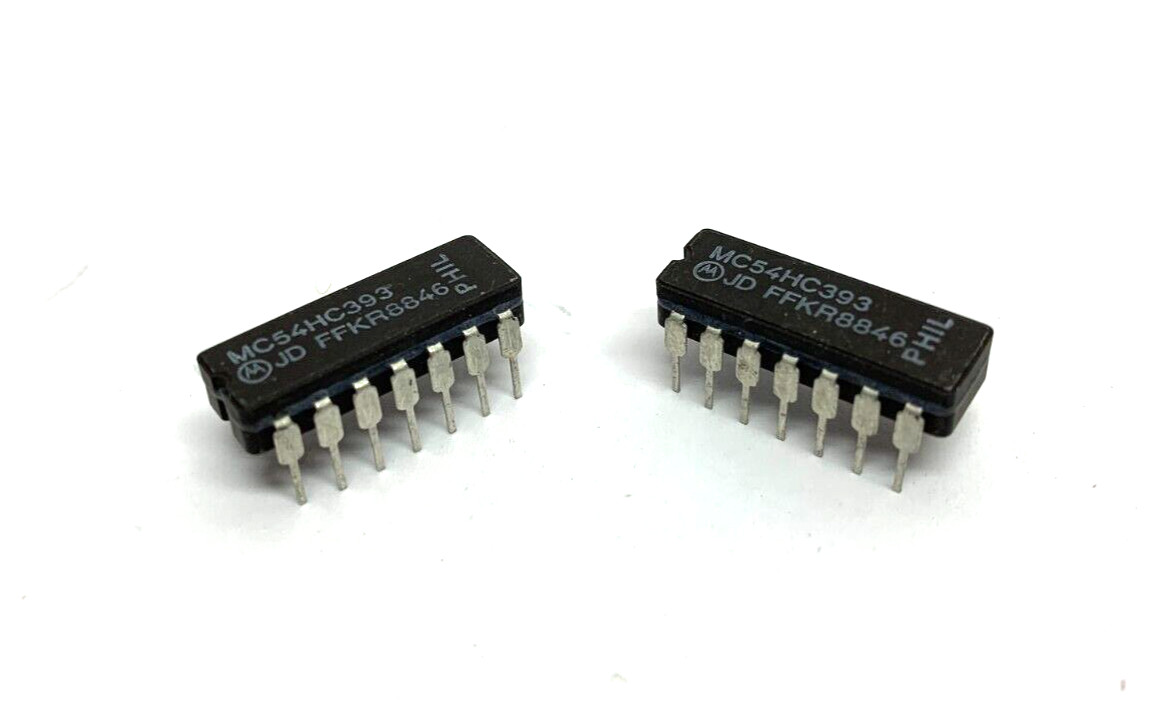 Motorola MC54HC393 Dual 4-Stage Binary Ripple Counter LOT OF 2