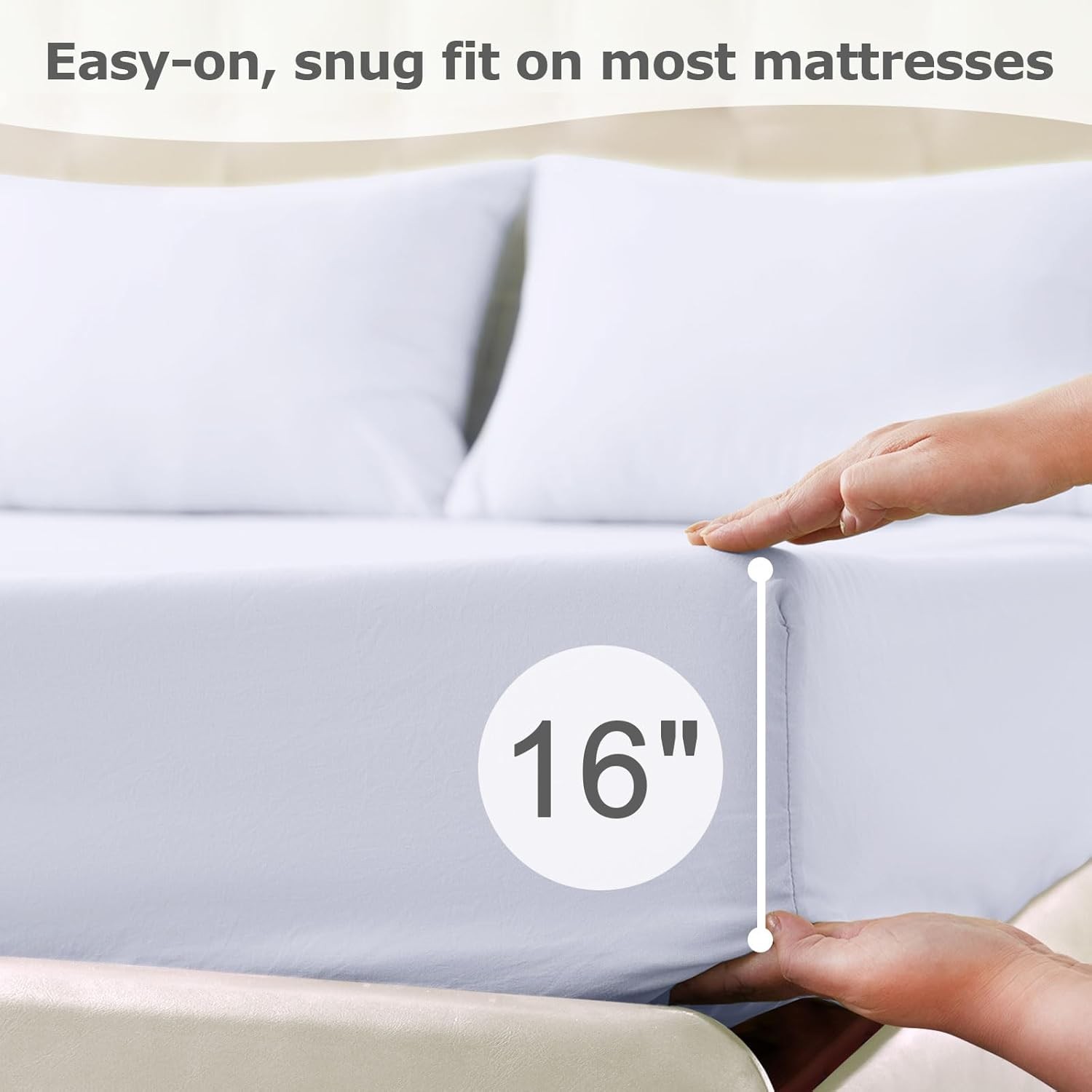 Twin Size Bed Sheet Set 3 Piece Soft Microfiber Sheets W/ Deep Pockets Cooling