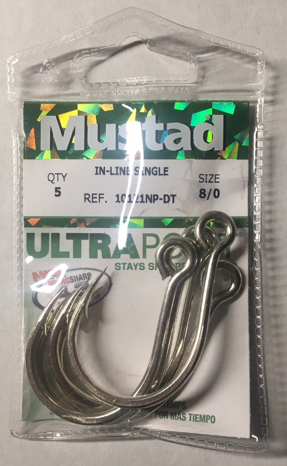Mustad KAIJU 10121NP-DT 7X Kaiju Inline Hooks 5-7 HOOKS PER Pack Fixed S/H
