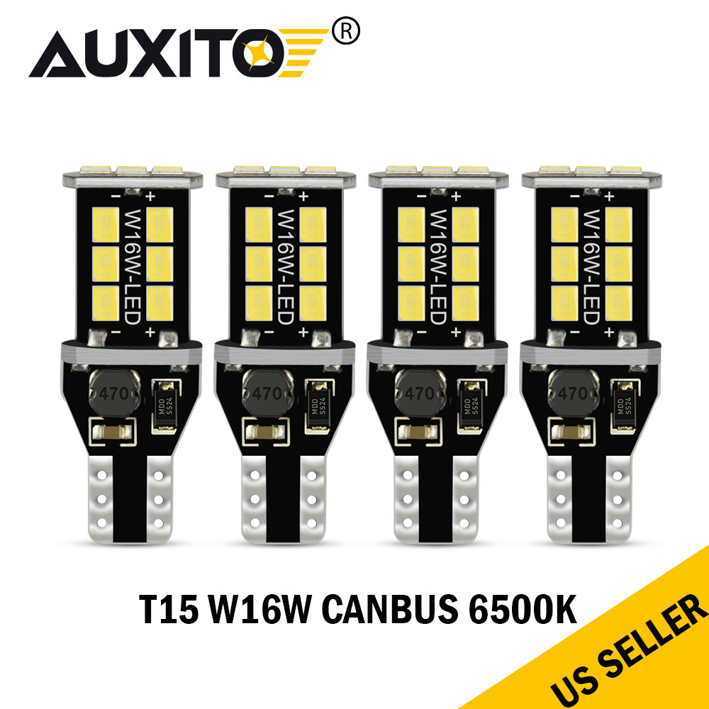 AUXITO T15 921 912 LED Reverse Backup Light Bulb White for Chevrolet Ford CANBUS