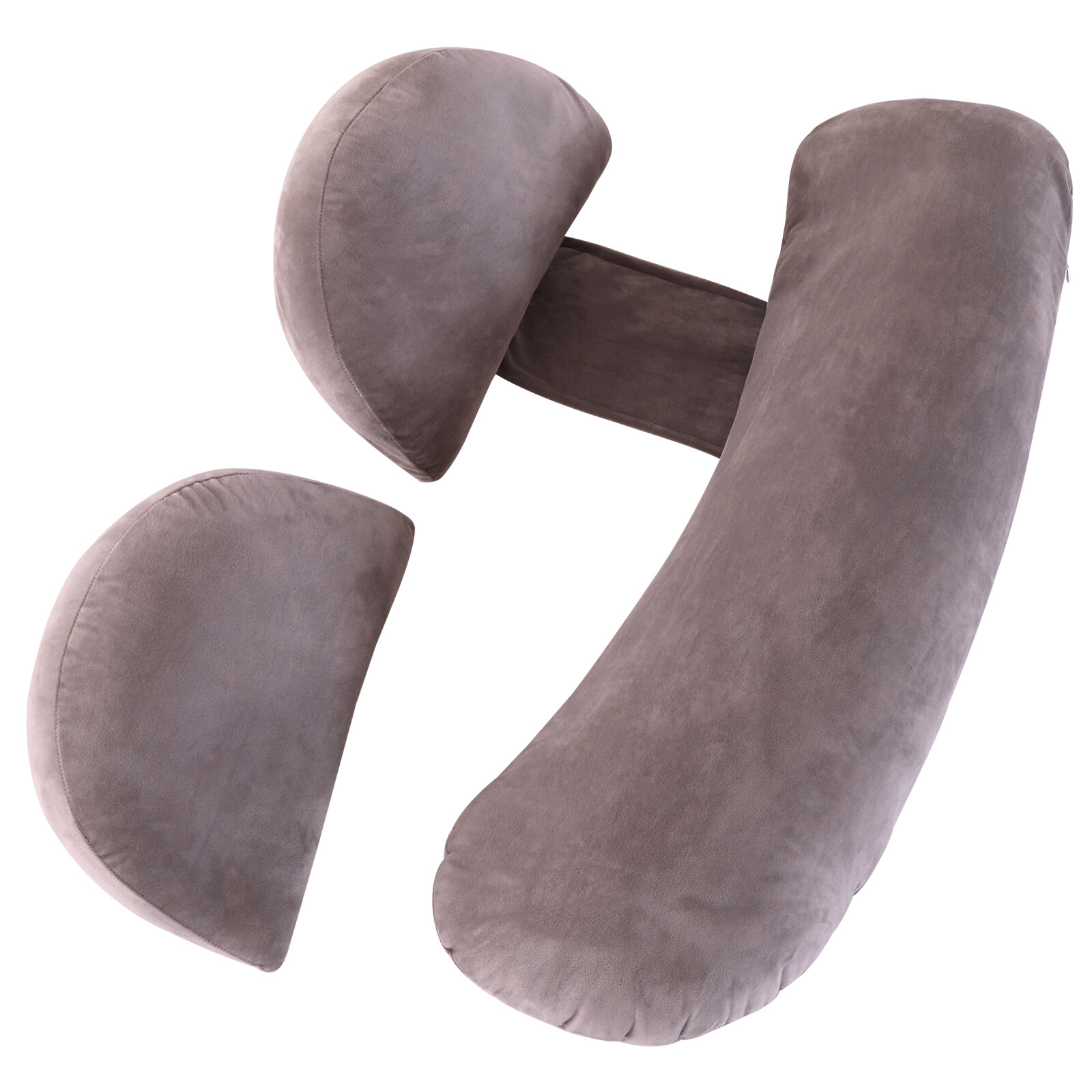Velvet Pregnancy Pillows for Sleeping Maternity Adjustable Support for Back, Leg