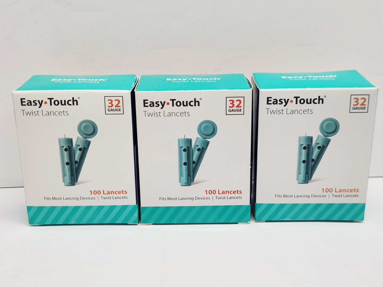 Easy Touch Lancets 32 Gauge 100ct / box 3 pack Exp 1/11/2025