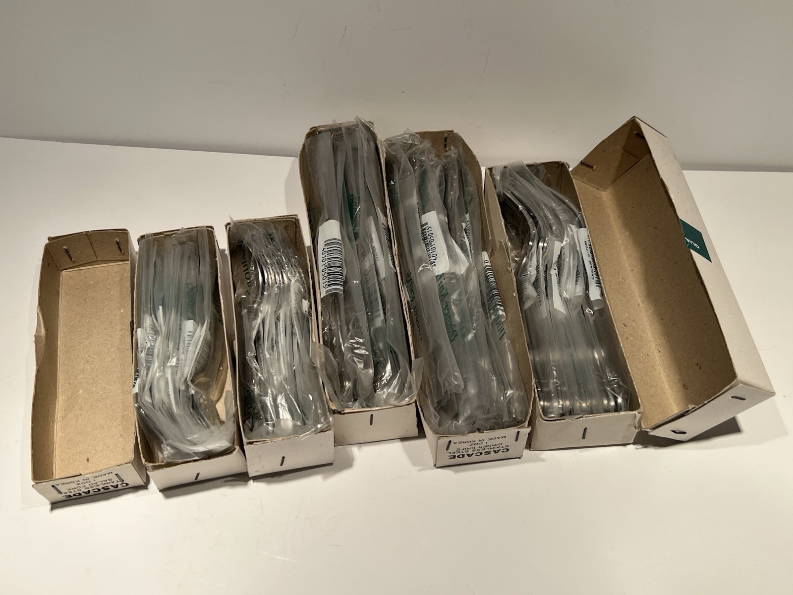 MCM Estia Cascade Stainless Flatware Korea Service 68 Unused Forks Spoons Knifes
