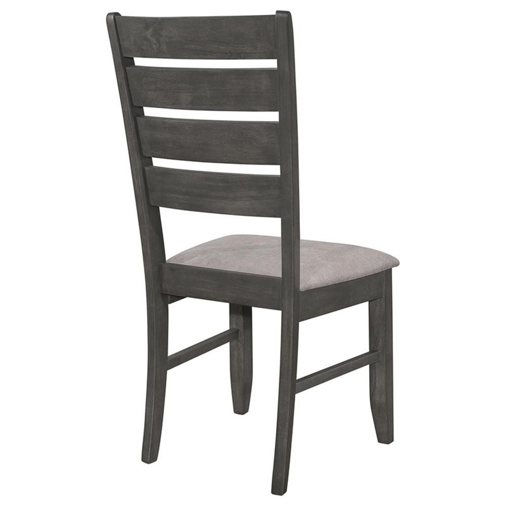 Dalila Wood Dining Side Chair Dark Grey