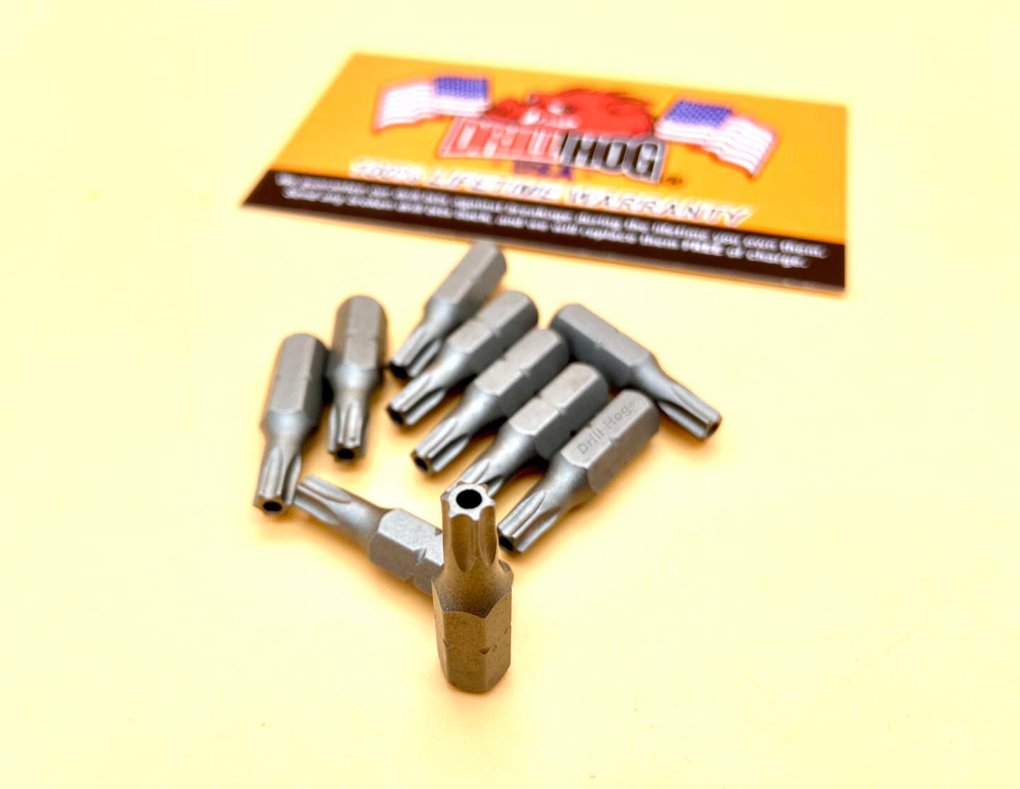 Drill Hog® T-8 Torx Bit T-8 TAMPER PROOF SECURITY Star Insert Bit 10 Pack
