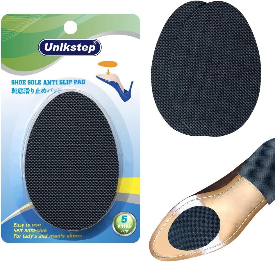 Unikstep 5 Pairs Shoe Sole Anti Slip Grips, Non Skid Self Adhesive Black