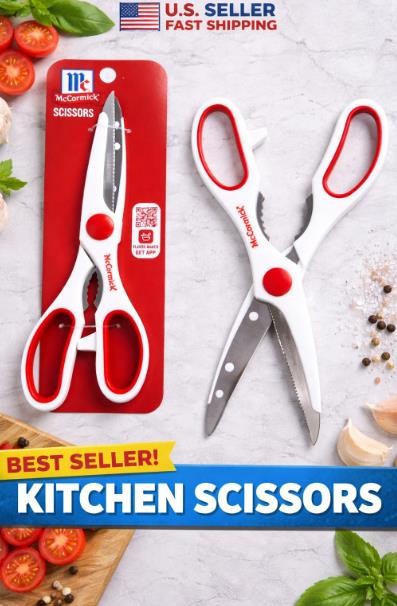 NEW McCormick Sharp Kitchen Scissors Shears Multi Purpose Stainless Heavy Duty