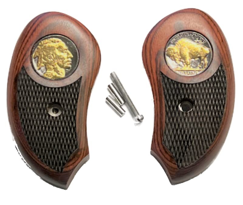 fits Bond Arms Derringer Grips Rosewood 24 k Buffalo Nickel Grips
