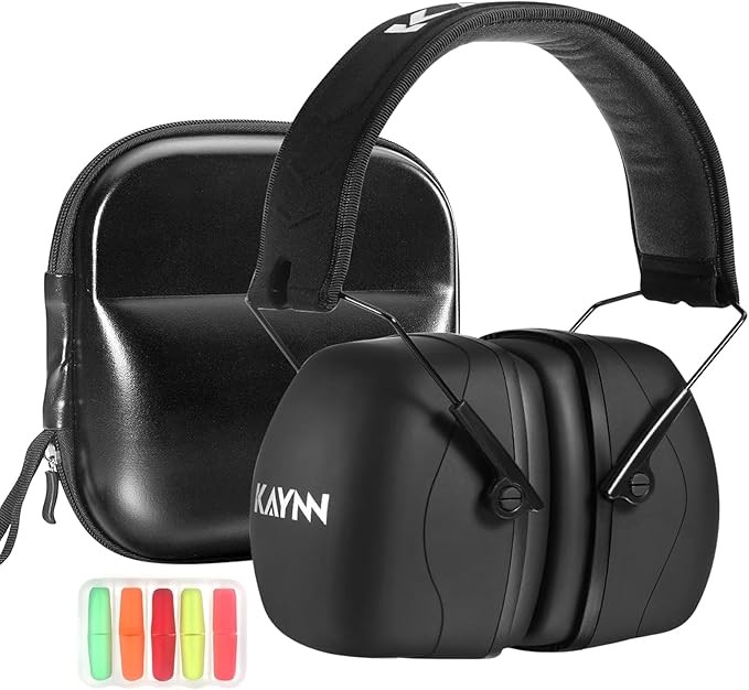 New KAYNN 028 EAR MUFFS 35dB Noise Reduction SNR Protection Headphones w/ Case !