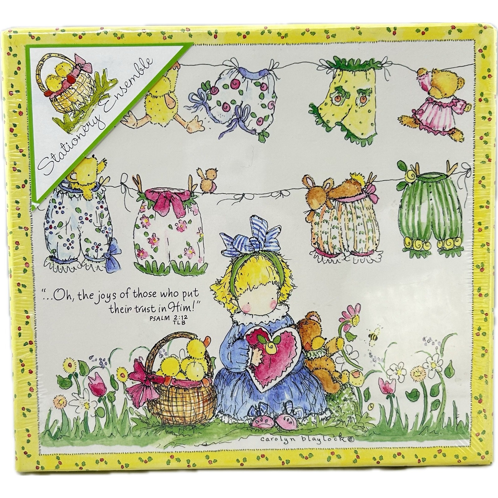 Dayspring Carolyn Blaylock Ribbons and Rainbows Boxed Stationery #19353 NIB