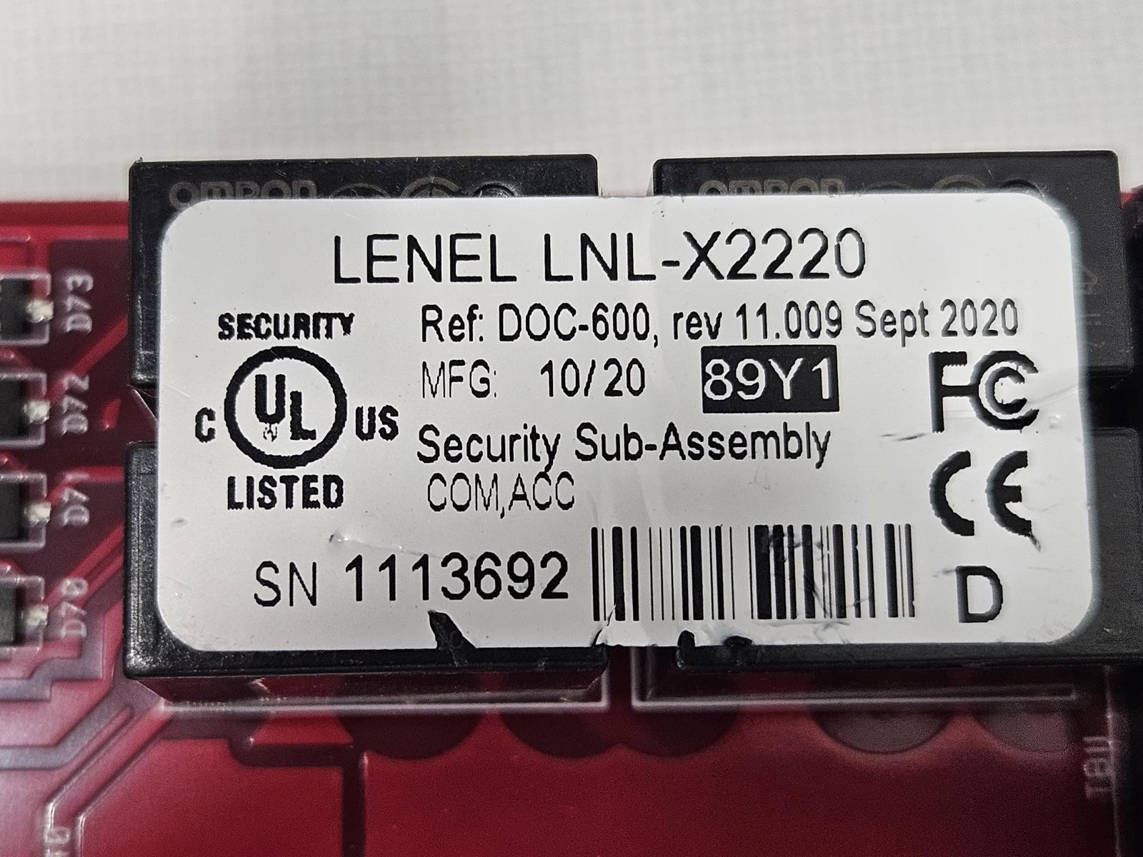 Lenel LNL-X2220 Intelligent Dual Reader Controller