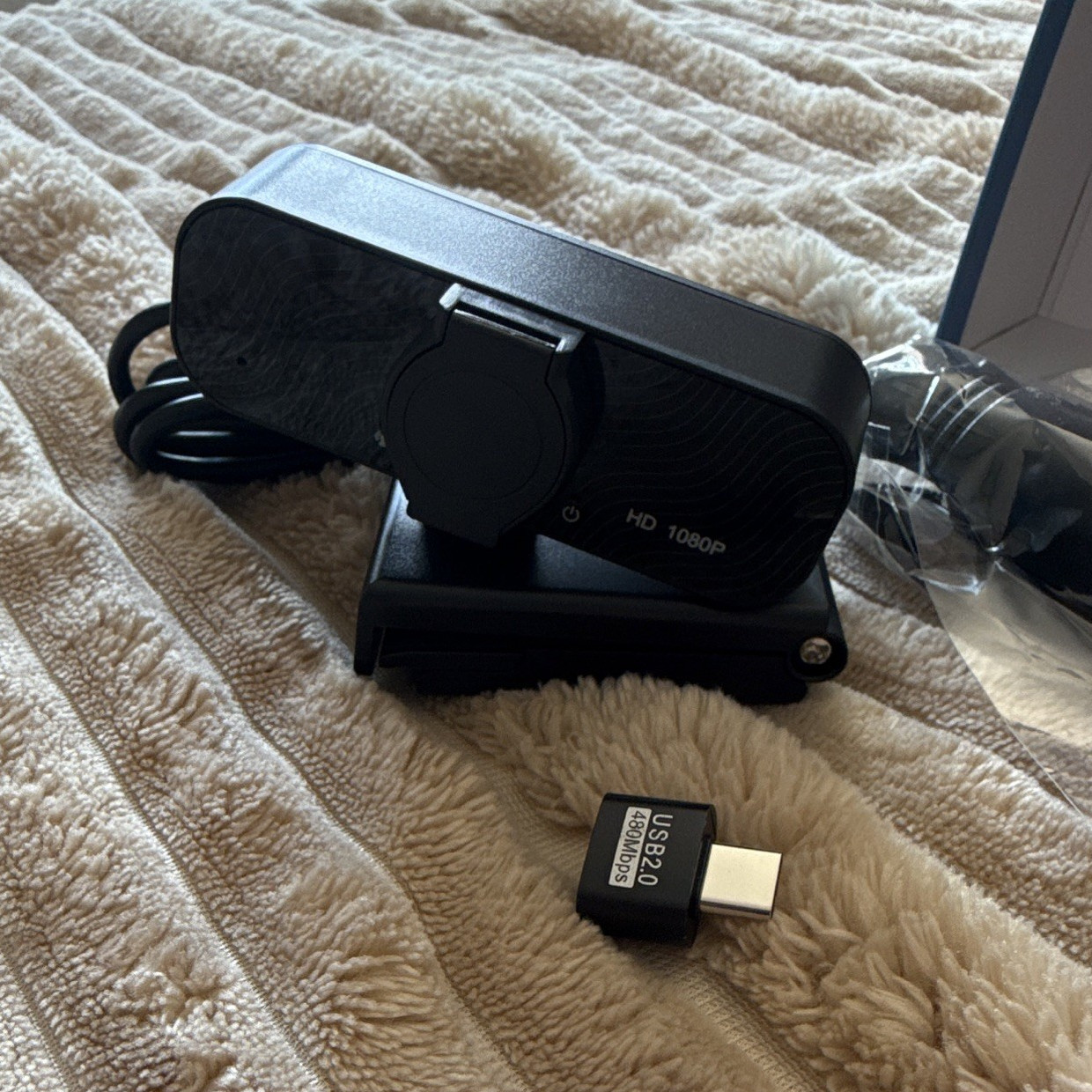 Gohero 1080p 30fps USB-C Webcam Autofocus Built-in Mic Privacy Cover Tripod