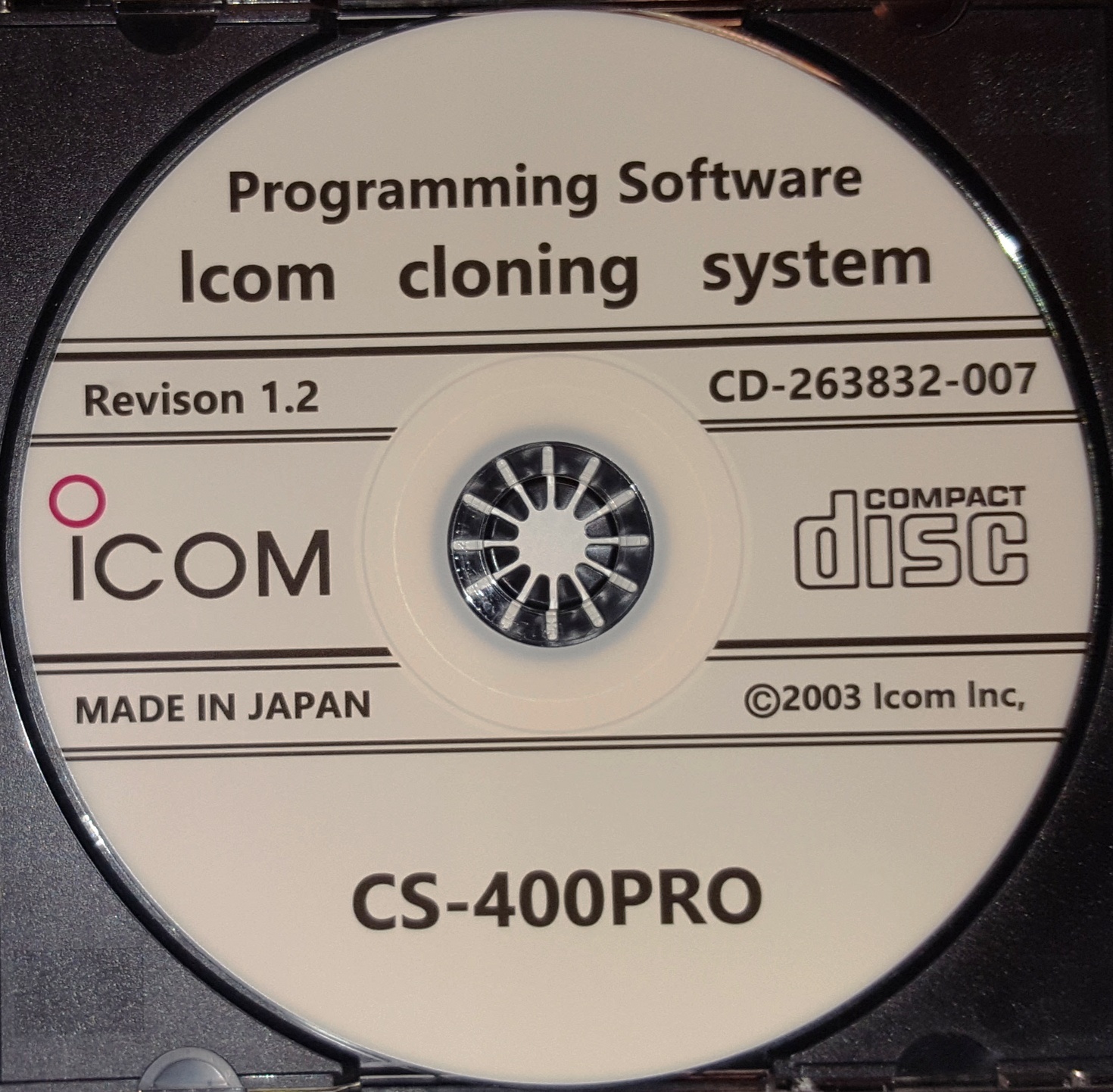Icom CS-400PRO #11 Rev. 1.2 Cloning (Programming) Software for Icom IC-400PRO
