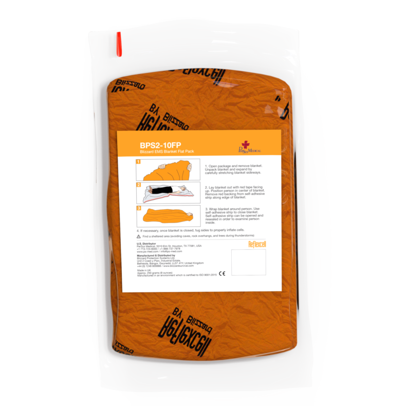 Blizzard EMS Blanket Flat Pack Reflexcell Hypothermia Prevention Trauma Care