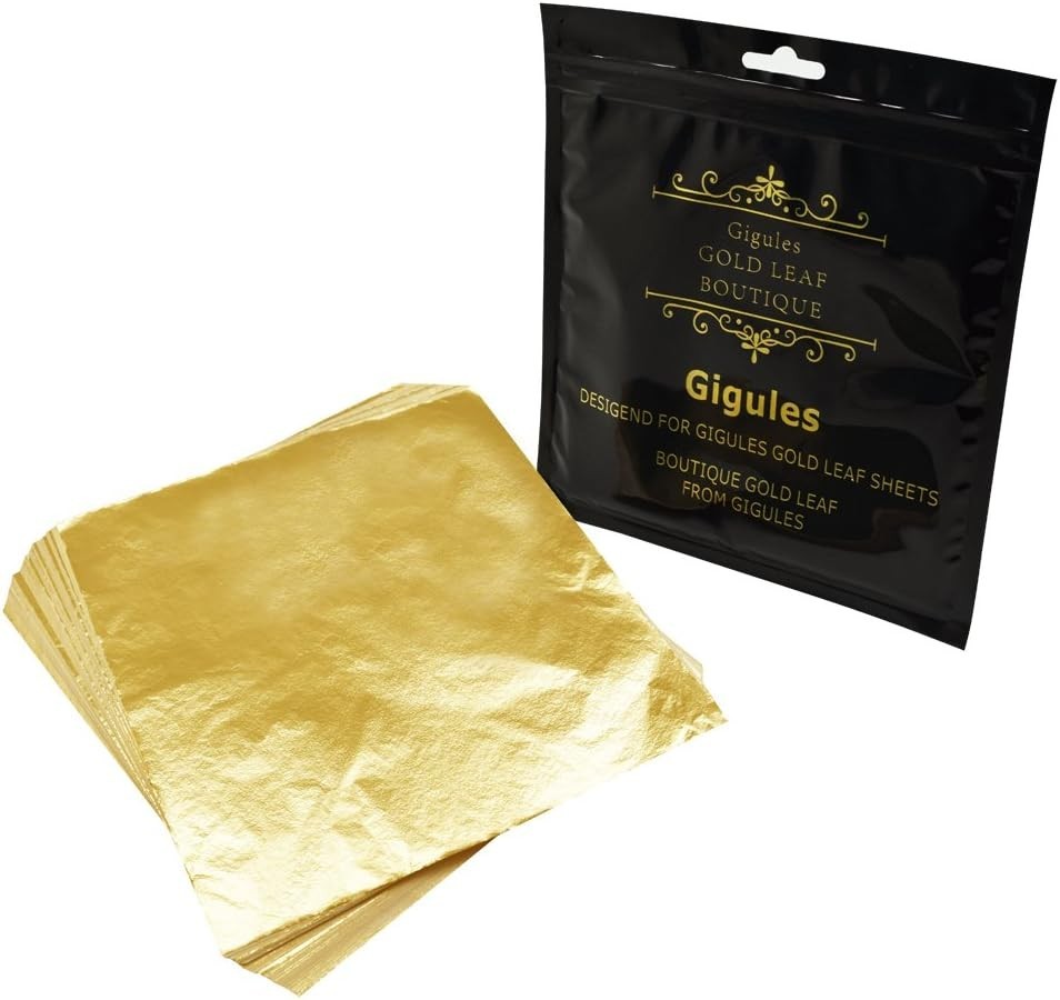 High-Quality Imitation Gold Leaf Sheets - 100 Pcs for Creative Decor 5.5''
