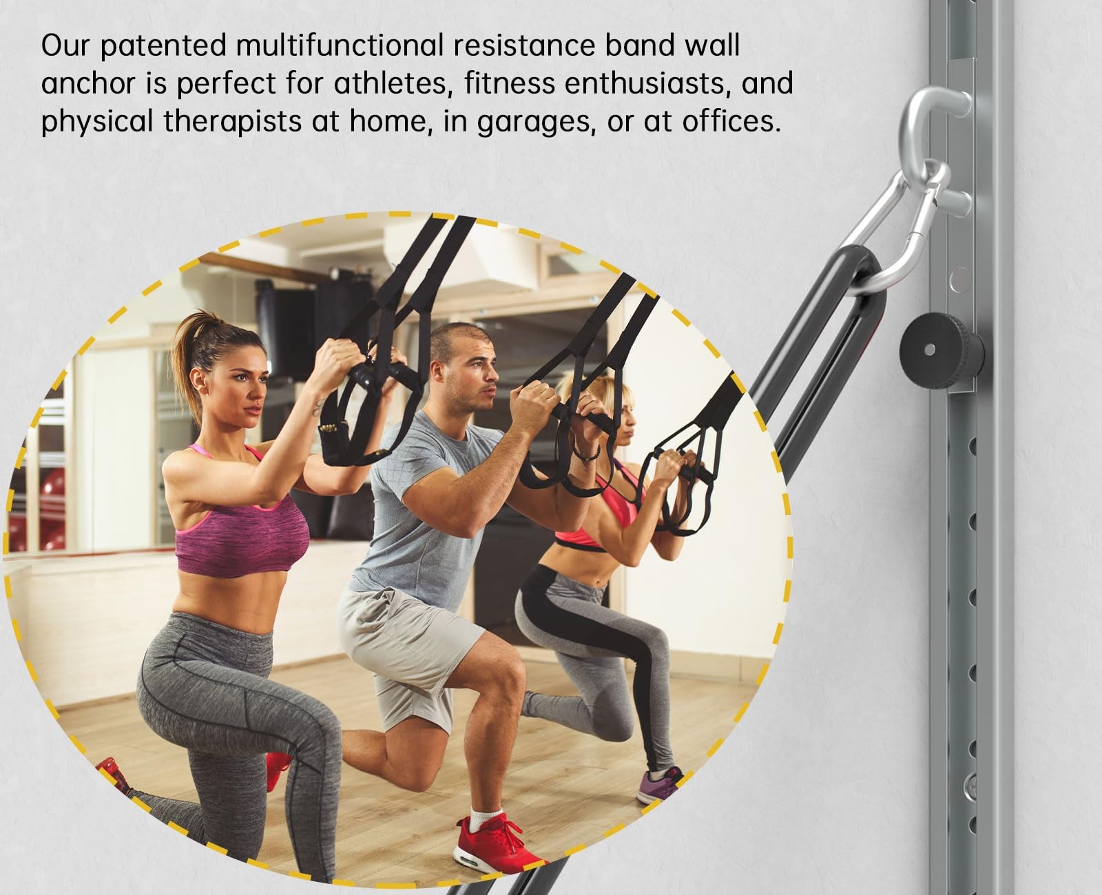 Professional 80" Adjustable Wall Anchor for Resistance Bands - Ultimate Home ...