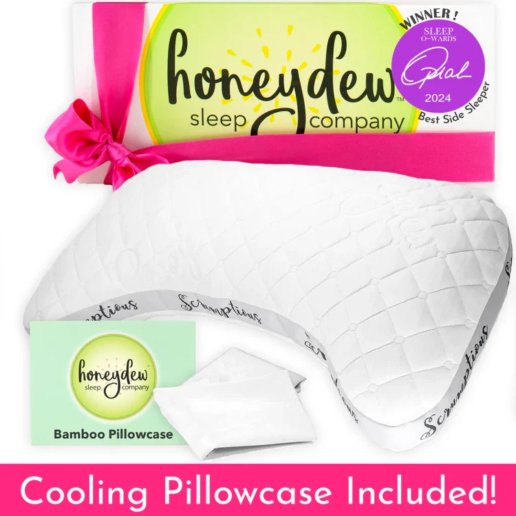 Honeydew Gift Pack - Scrumptious Side Sleeper Queen Pillow & Bamboo Pillowcase