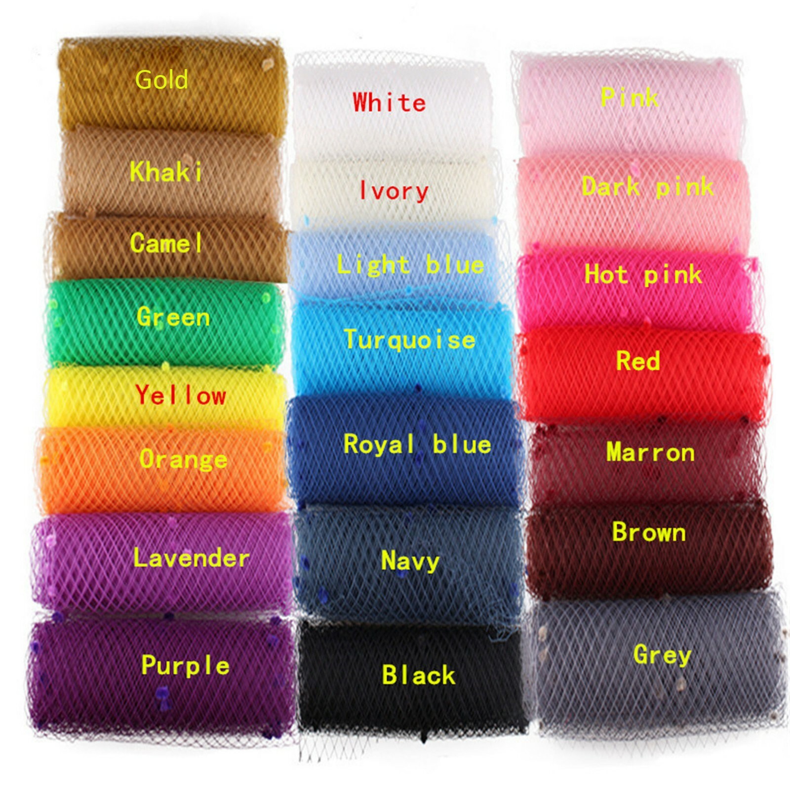 Merry Widow Birdcage Spot Net Veiling Millinery Fascinators Craft 22 Colours 1 M