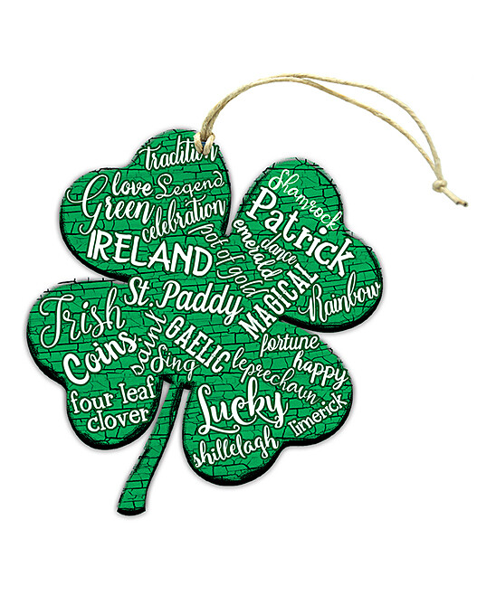 G DeBrekht Designocracy Brand Green Celtic Clover St. Patrick's Day Ornament