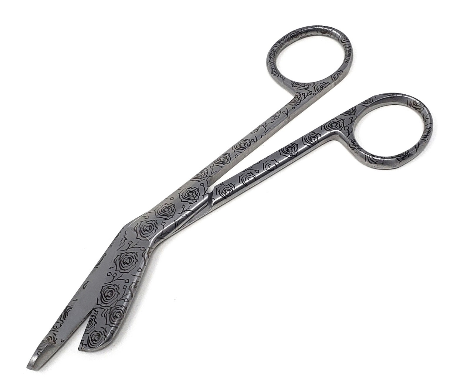 Lister Bandage Scissors 5.5" Engraved Roses STAINLESS STEEL Surgical Medical EMT