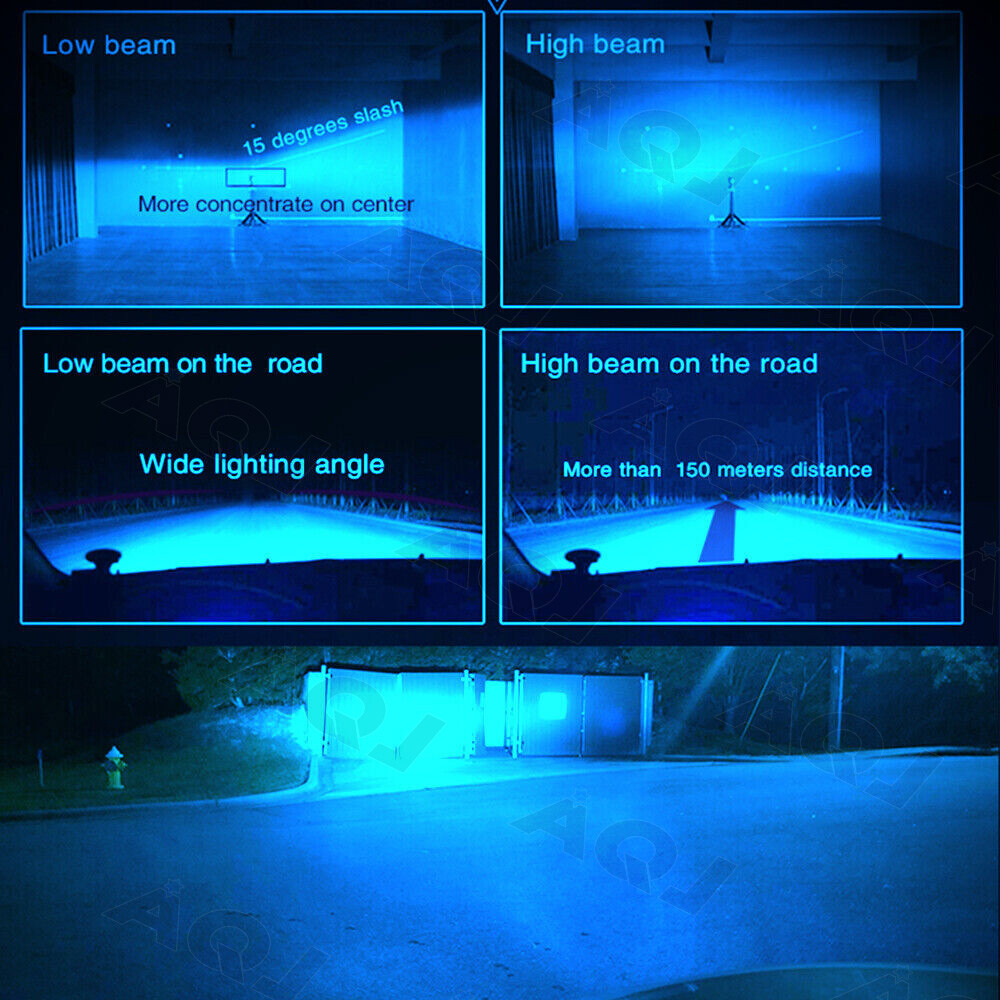 H4/9003 LED Headlight Conversion Kit High/Low Beam 8000K Ice Blue Light Bulbs