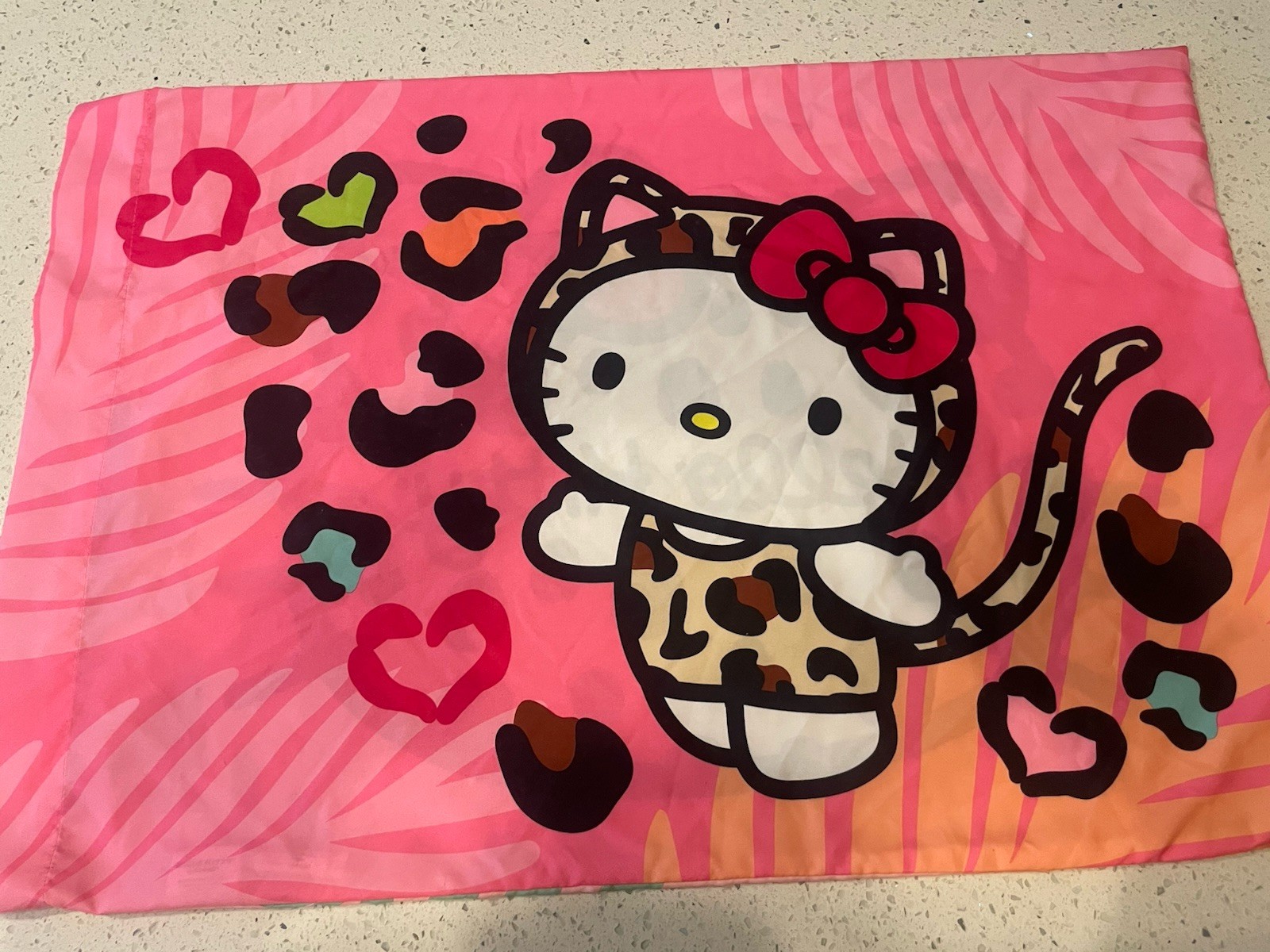 HELLO KITTY Cheetah Print Pillowcase 1 Piece