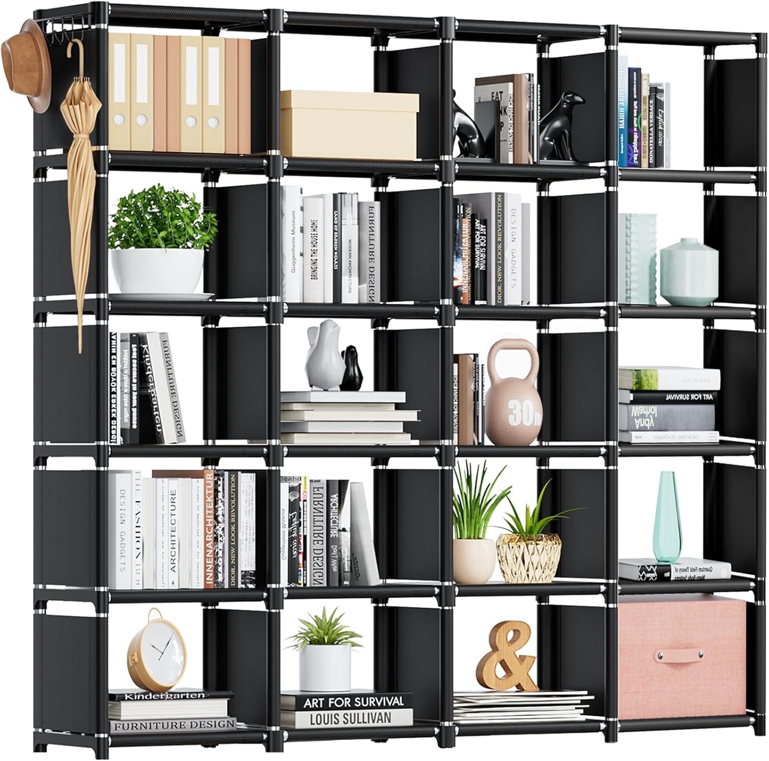 Bookcase 18-Cube Extra Large Book Shelf DIY Cube Storage Organizer Bedroom