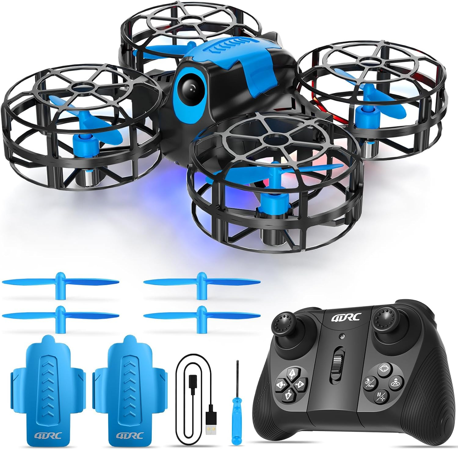 4DRC V18 Mini Drone for Kids Beginners, RC Quadcopter with 2 Control Modes, Head