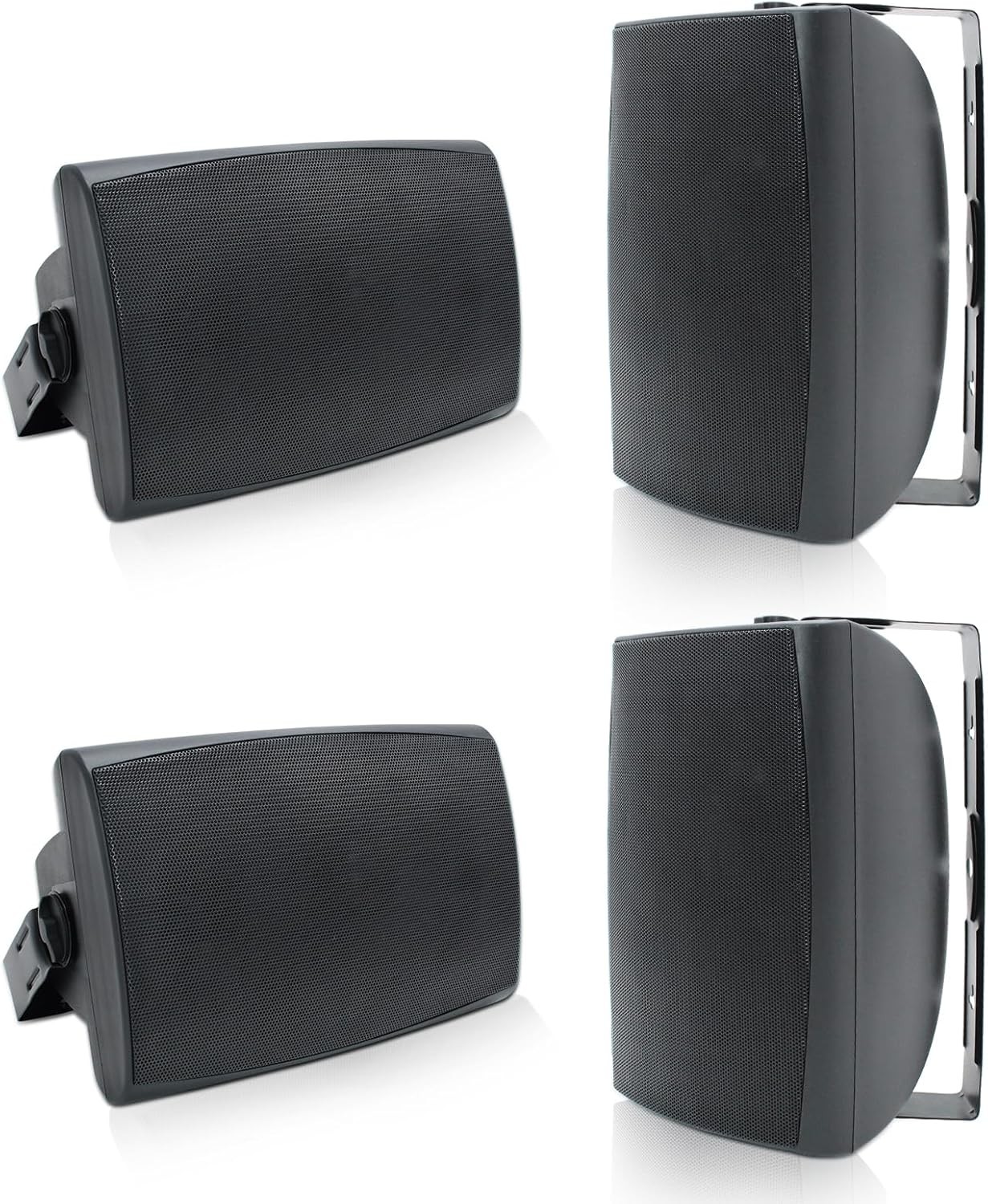 4 Pack 6.5" Outdoor Bluetooth Speakers 800W Waterproof Wall Mounted Patio