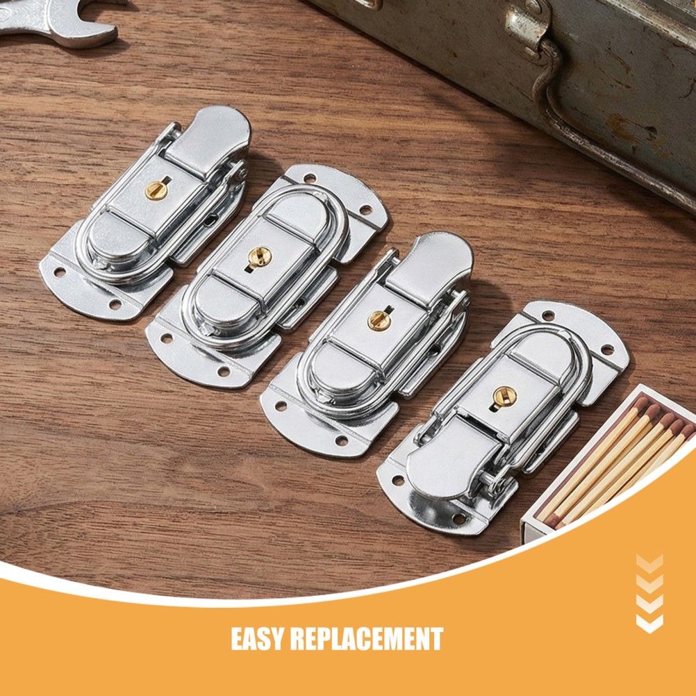 4 Pcs Metal Latch Box Replacement Jewelry Clasp Small Latches Hardware