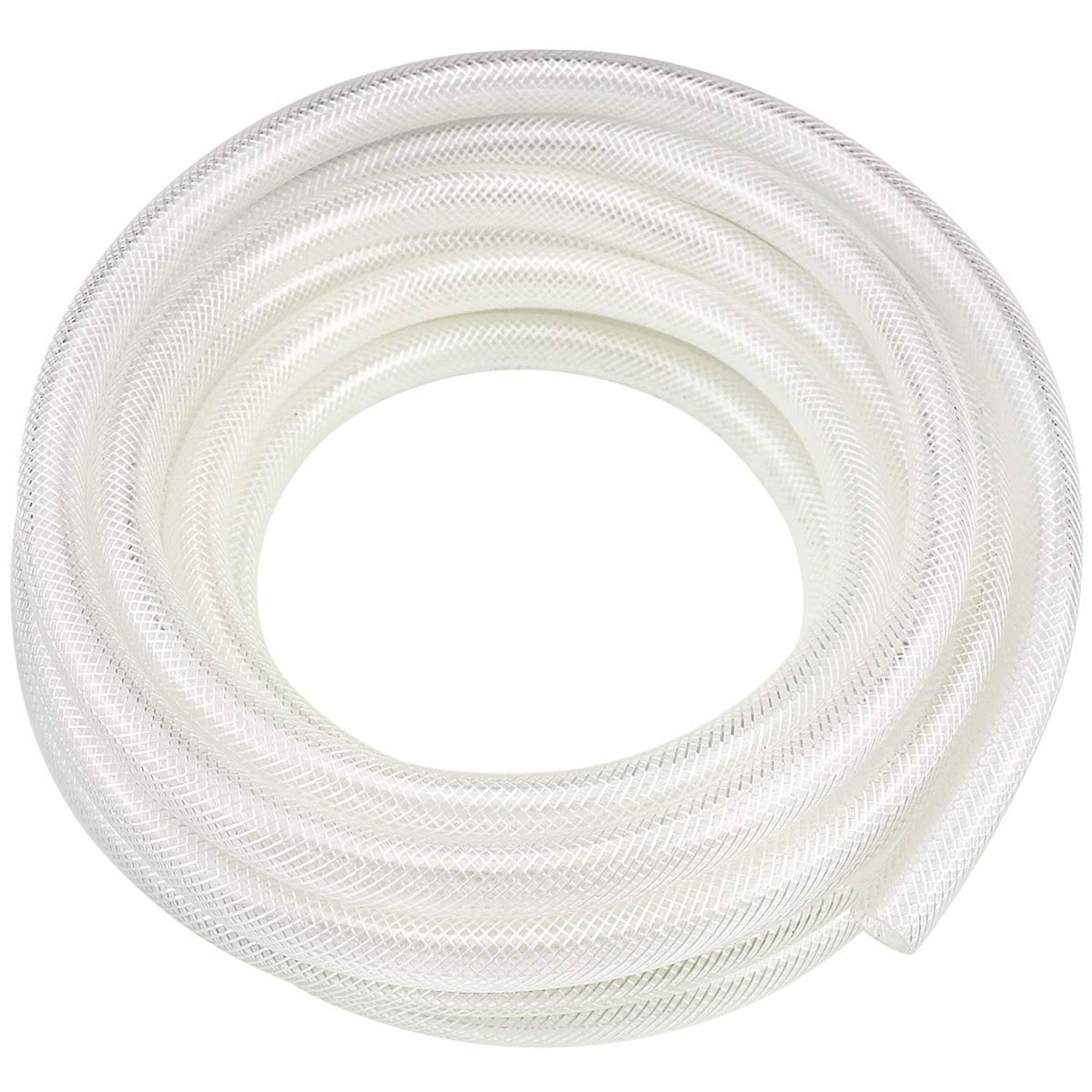 5/16" ID x 25 Ft High Pressure Braided Clear PVC Vinyl Tubing Flexible Vinyl ...