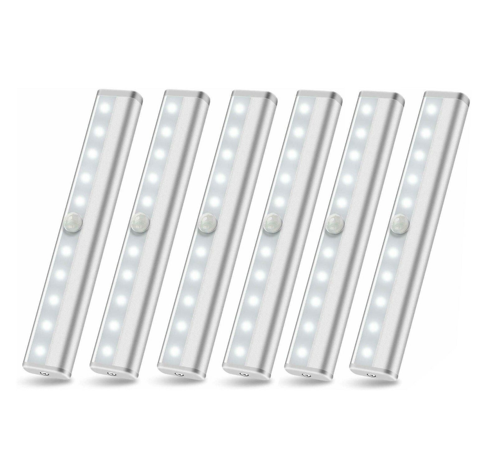 Wireless Under Cabinet Lighting LED Motion Sensor Battery Operated Closet 6pack
