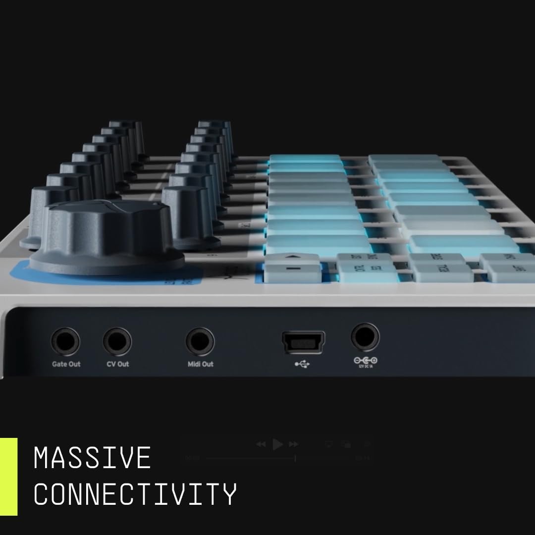 Compact MIDI Controller & Sequencer with 16 Pads, 16 Encoders, Software