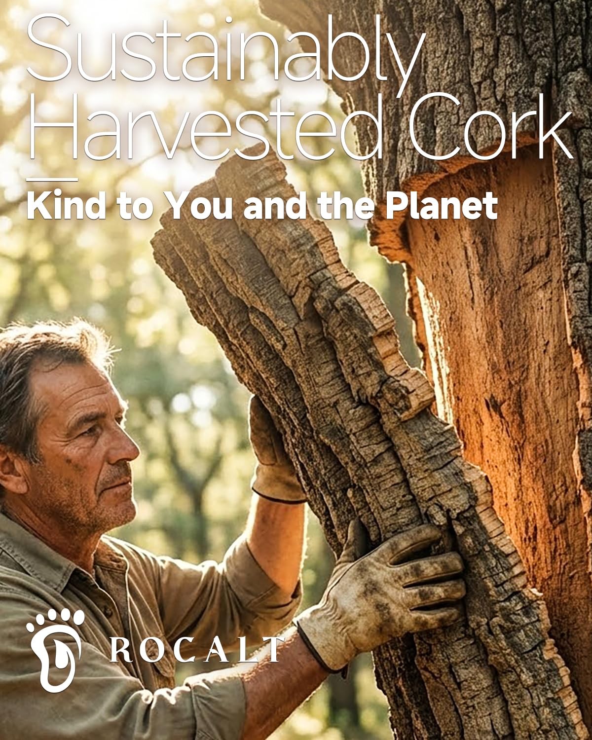 Rocalt Half Moon Cork Yoga Block and Foot Stretcher