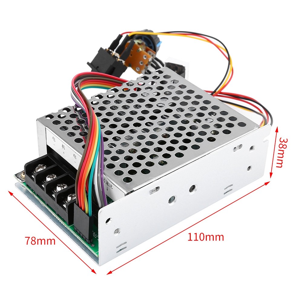 DC10V-55V PWM Brushed DC Motor Speed Controller CW CCW Reversible Switch With