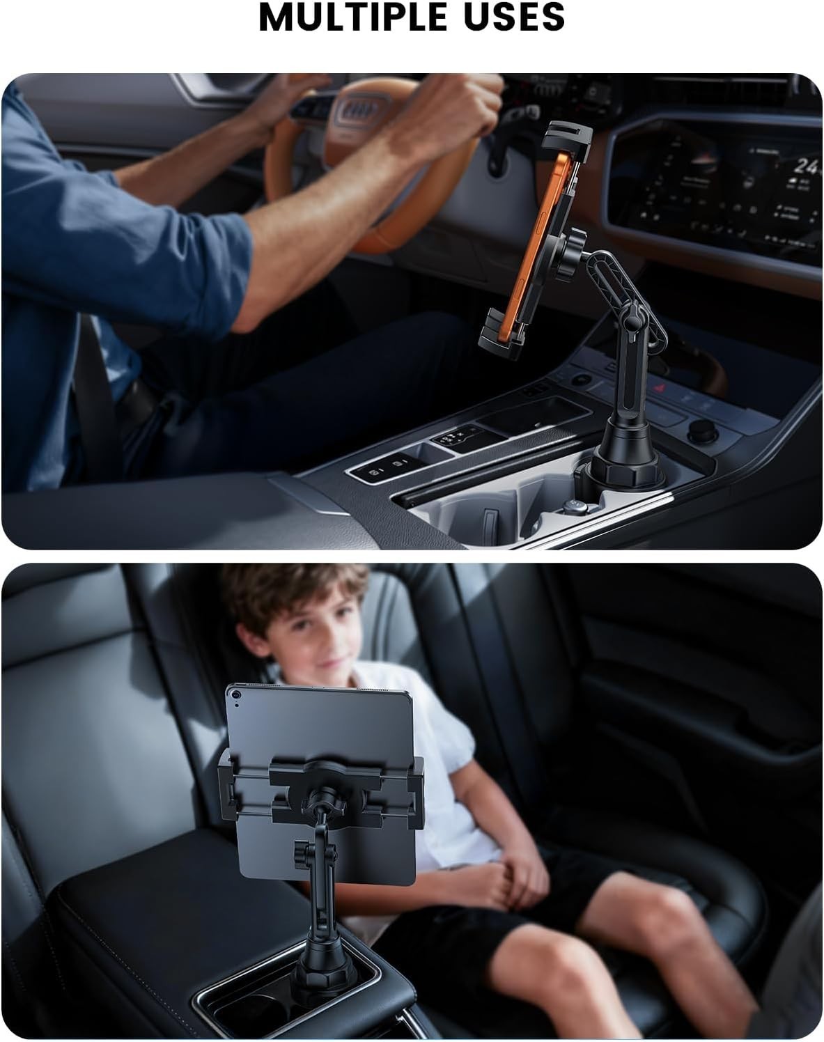 `Lamicall Car Cup Tablet Holder - [15 Height Adjustable][ Fast Setup] Cup Holde