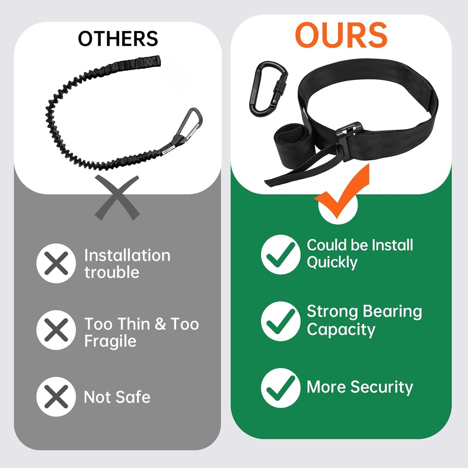 Quick-Connect Tree Strap Hunter Safety System Climbing Tree Stand Hunting