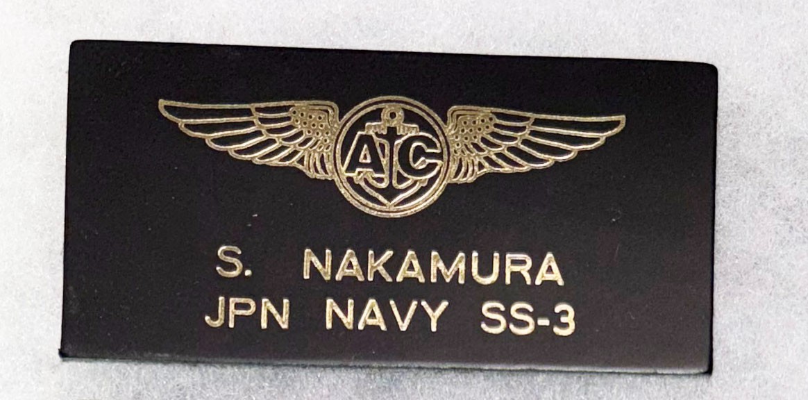 USN / Jpn Navy S Nakamura Flight Jacket Name Tag