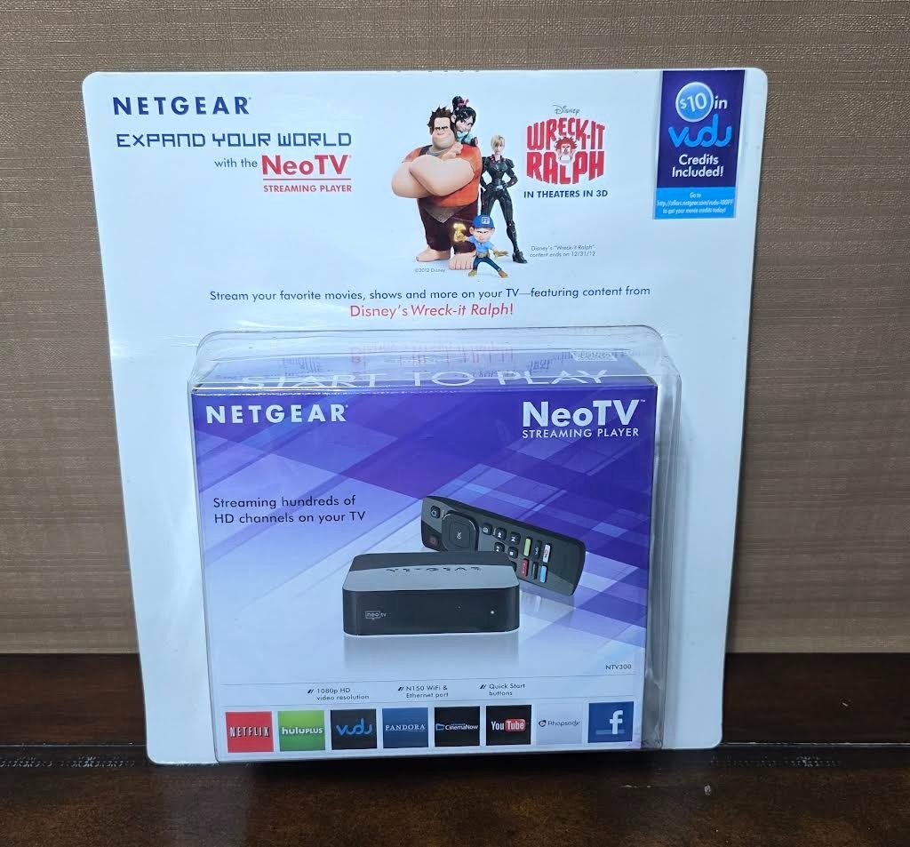 NETGEAR NeoTV NTV300 Streaming Player Media Streamer HD WiFi Ethernet -Brand NEW