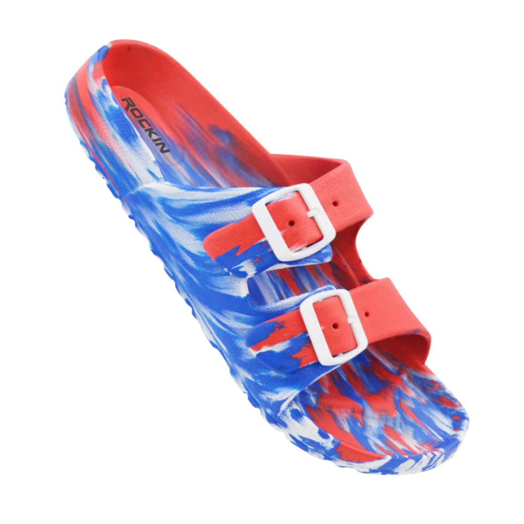 Huntington Buckle Sandals - Usa Marbled