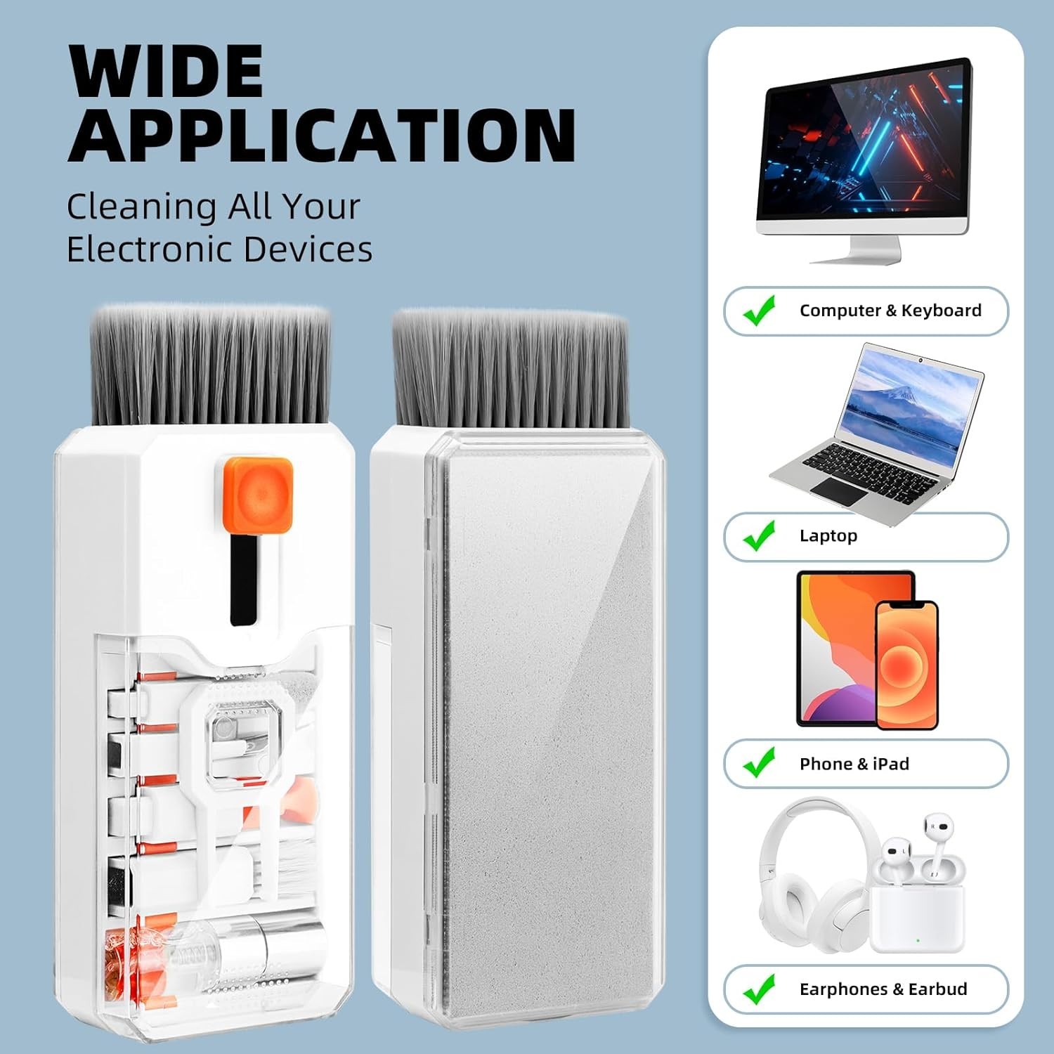 NEW All-in-1 Computer Keyboard & Screen Cleaning Kit Multi-Function Laptop Tool