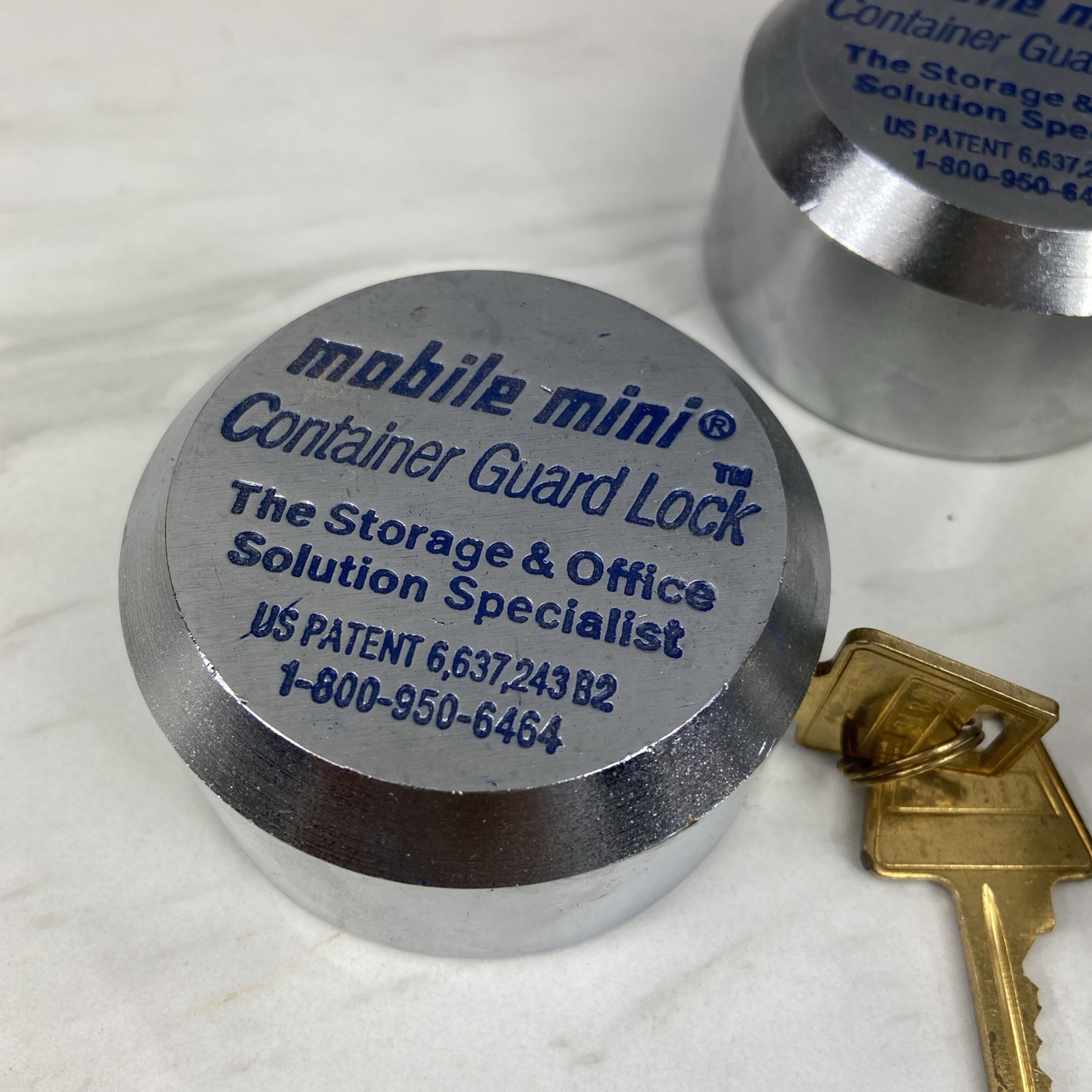 3 Mobile Mini Container Guard Puck Locks with 2 Keys - VGC