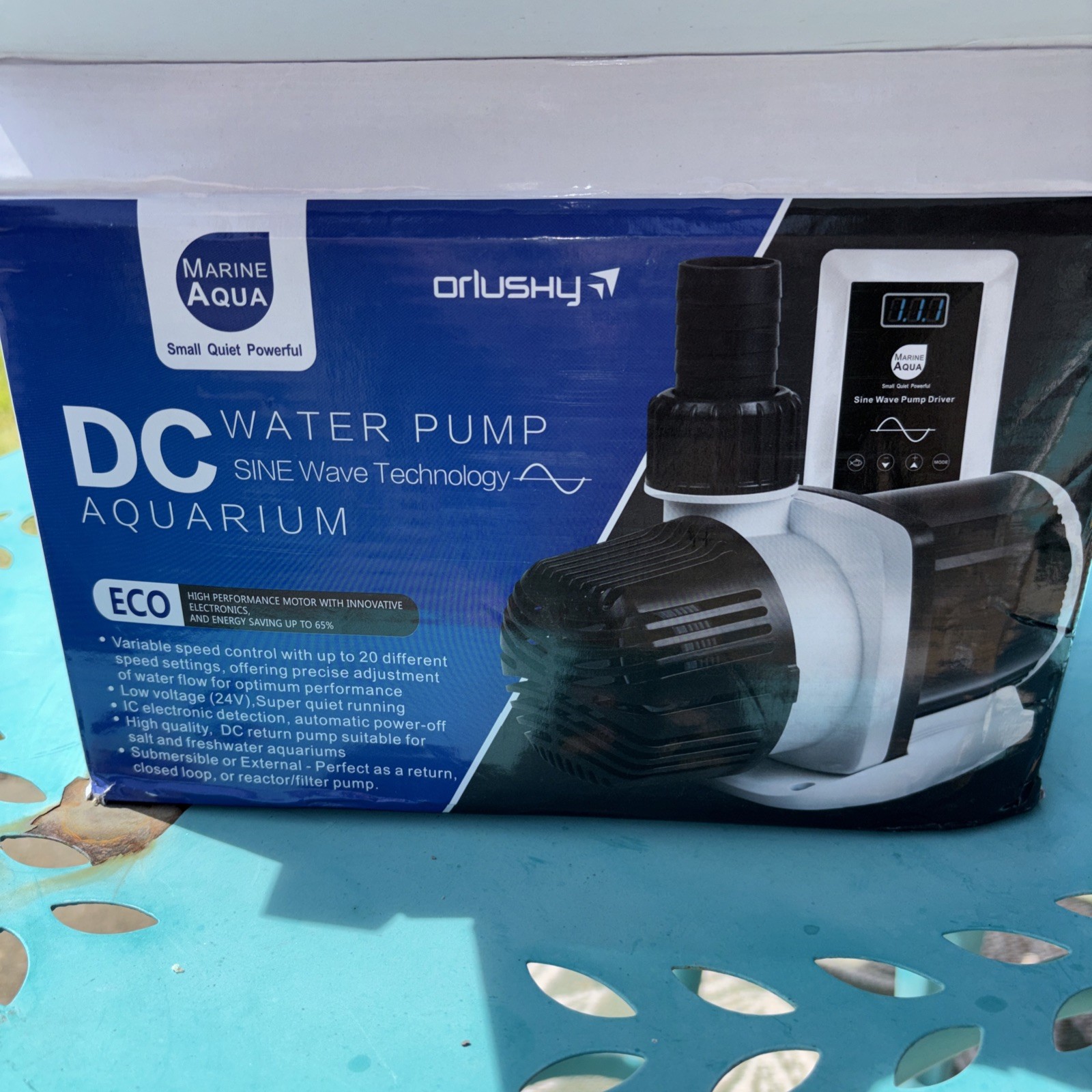 Orlushy Dc-12000 Controllable DC Aquarium Pump 80W 3100Gph-Marine Wavemaker Retu