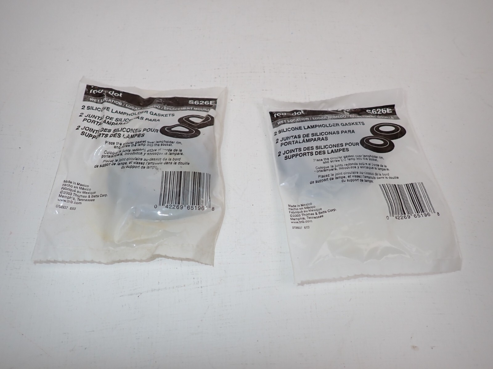 Floodlight Bulb Gasket Silicone Medium Wet Location 4 each RED DOT S626E