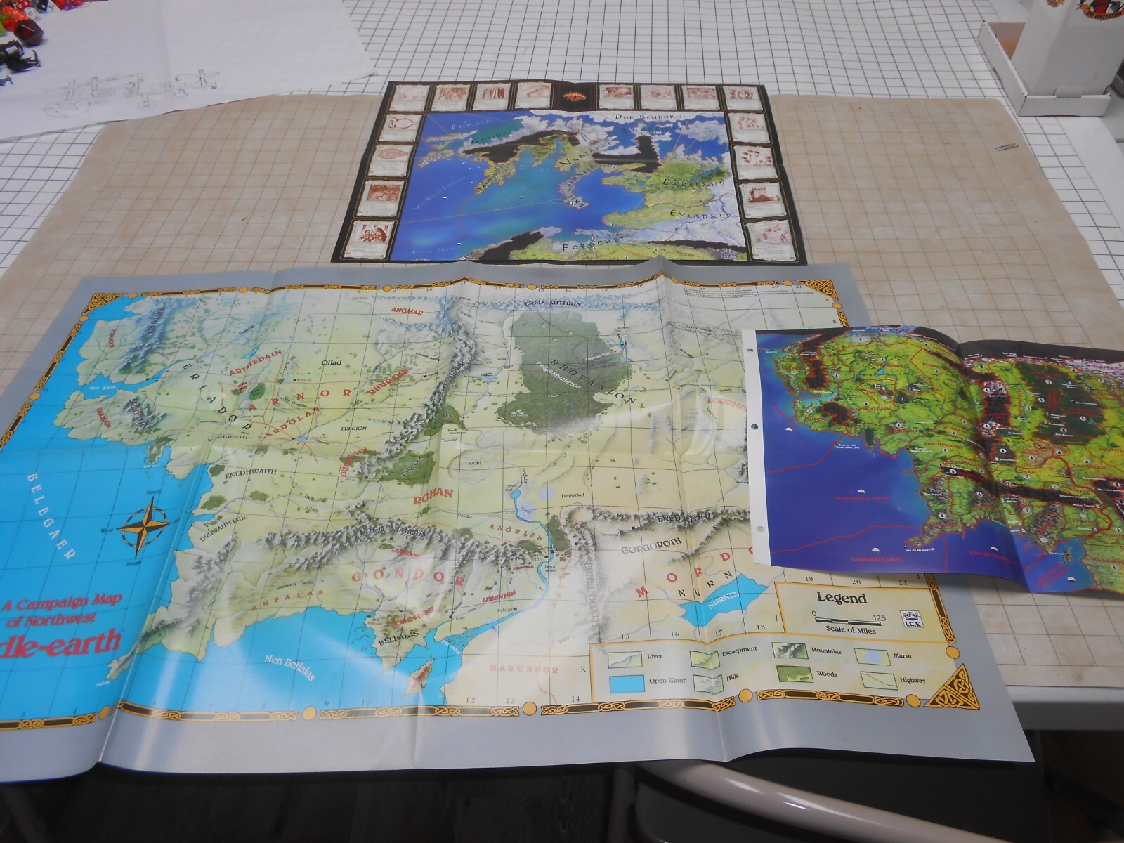 Middle Earth CCG Maps MECCG Card Game Three Maps MERP!