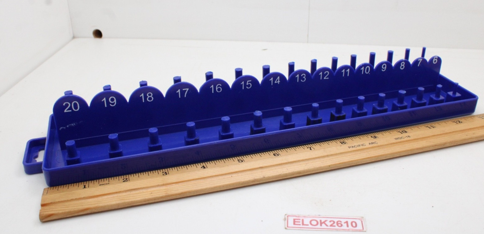 Grip 67221 3/8" Drive Metric 30 Position Standard/Deep Socket Tray Organizer