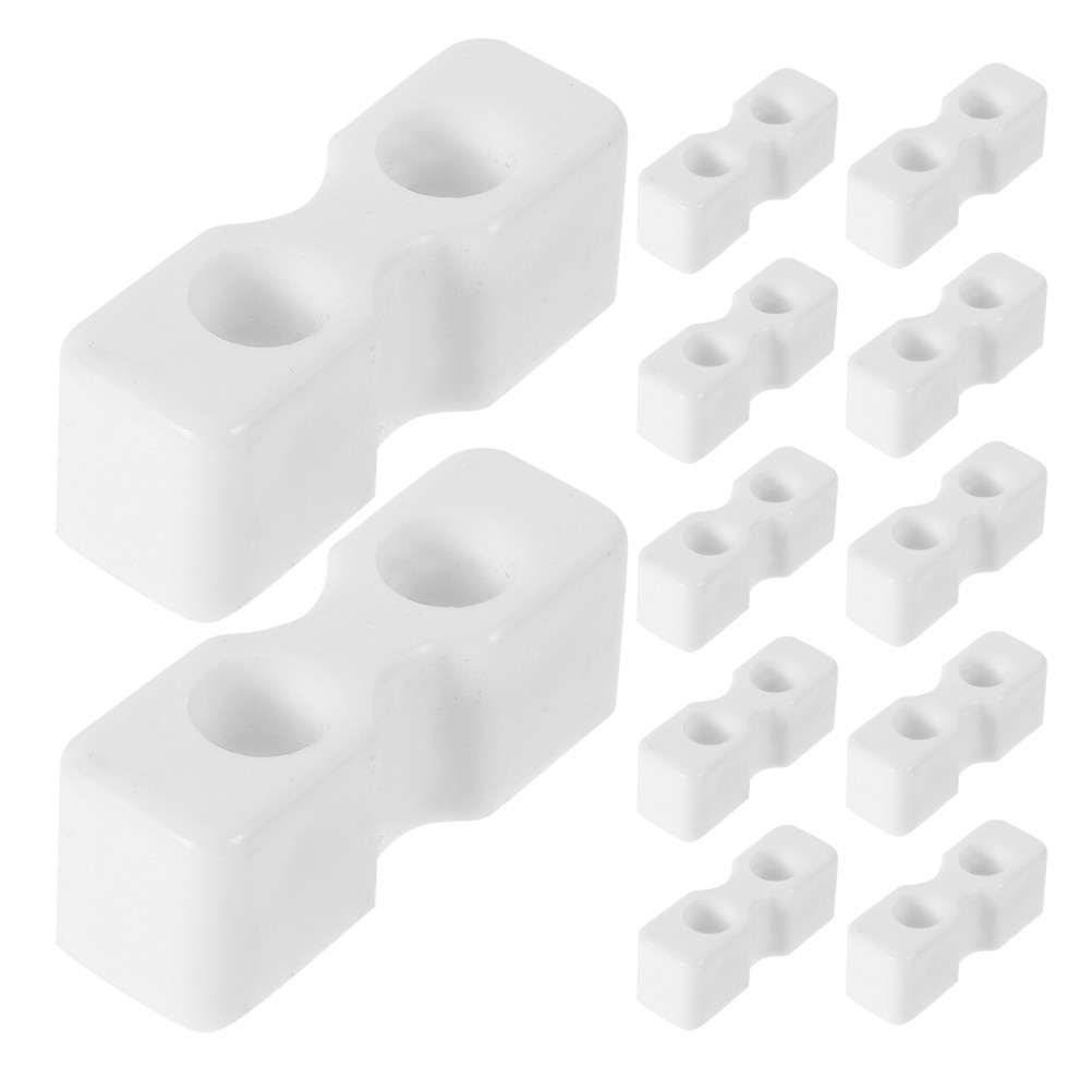 12Pcs Reusable Plastic Bed Frame Peags for Crib Board Hardware Support White