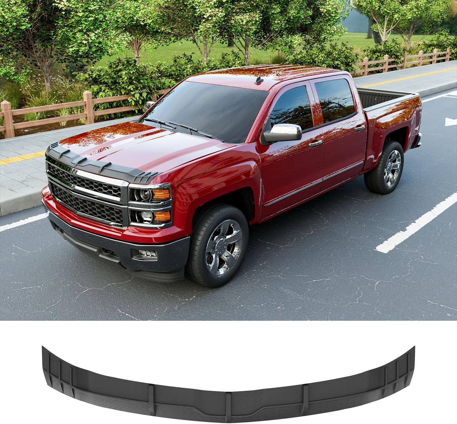 For 2014 2015 Chevy Silverado 1500 Hood Protector TPE Hood Shield Deflector