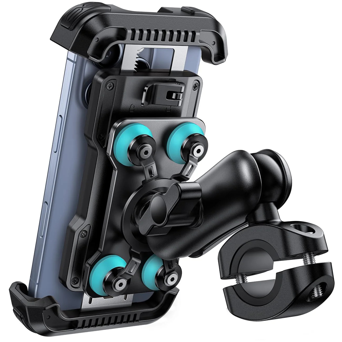 Lamicall Motorcycle Phone Mount Holder - [Dual Vibration Dampener] [Metal Adjust