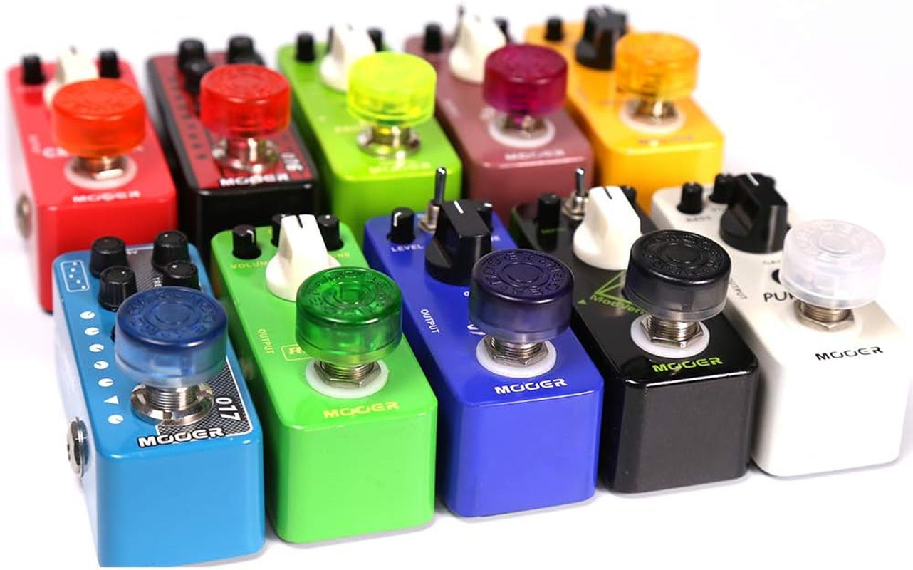 BLACK&WHITE Guitar Effects Pedal Footswitch Toppers